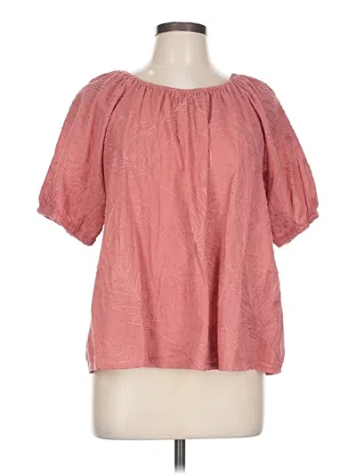 Pre-owned Terzo Millenio Short Sleeve Blouse In Pink