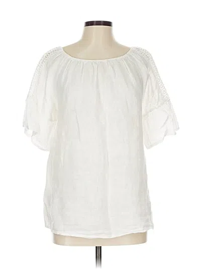 Pre-owned Terzo Millenio Short Sleeve Blouse In White