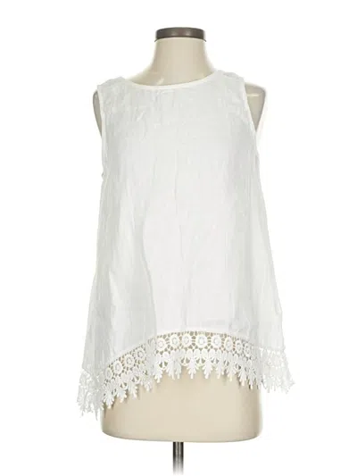 Pre-owned Terzo Millenio Sleeveless Blouse In White