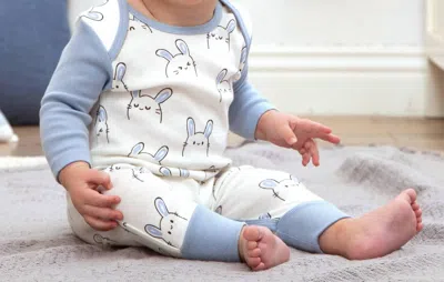 Tesa Babe Kids' Easter Bunny In Blue/ivory In Gray