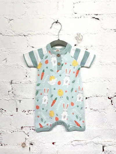 Tesa Babe Kid's Easter Romper In Multi In Green