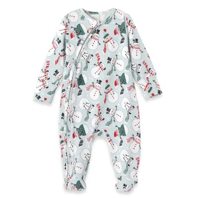 Tesa Babe Kids Long Sleeve Footed Zipper Romper In Frosty In Gray