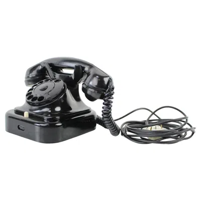 Pre-owned Tesla Midcentury Functional  Phone 1960, ?eskoslovensko In Black