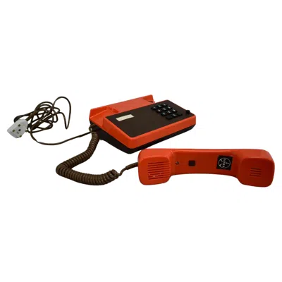 Pre-owned Tesla Mid-century Functional  Phone 1985, Czechoslovakia In Red