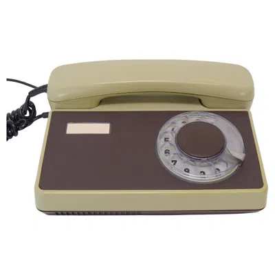 Pre-owned Tesla Mid-century Phone , 1980's. In Brown