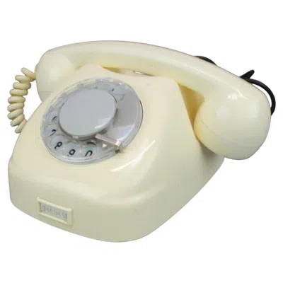 Pre-owned Tesla T65s Rotary Telephone From Czechoslovakia 1966 In Beige