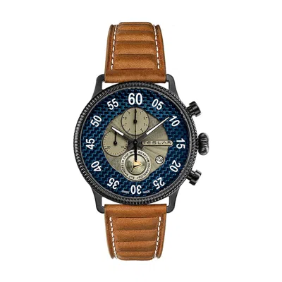 Teslar Re-balance T-1 Chrono Sport Mens Watch 19 In Brown