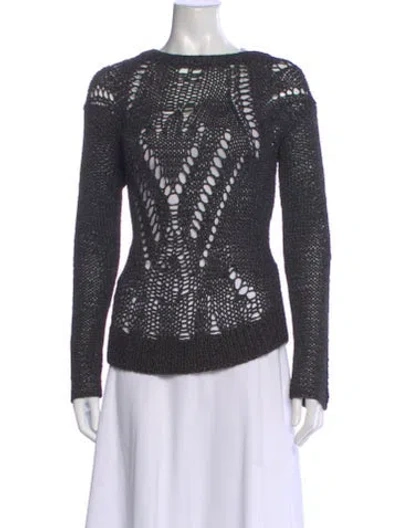 Pre-owned Tess Giberson Bateau Neckline Sweater In Multi