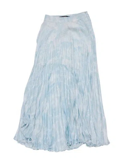 Pre-owned Tess Giberson Printed Midi Length Skirt In Blue