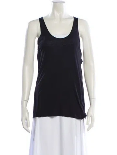 Pre-owned Tess Giberson Scoop Neck Sleeveless Top In Blue