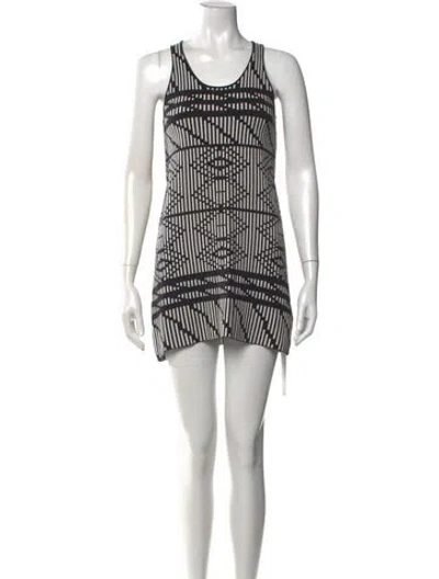 Pre-owned Tess Giberson Striped Mini Dress In Multi