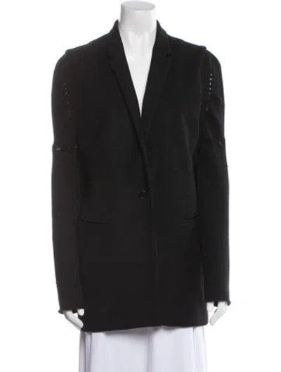 Pre-owned Tess Giberson Wool Coat In Black