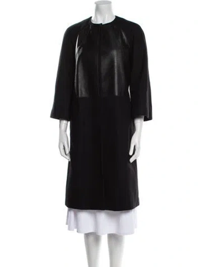 Pre-owned Tess Giberson Wool Coat In Black