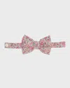 Tessa James Boy's Floral-print Bow Tie In Pink