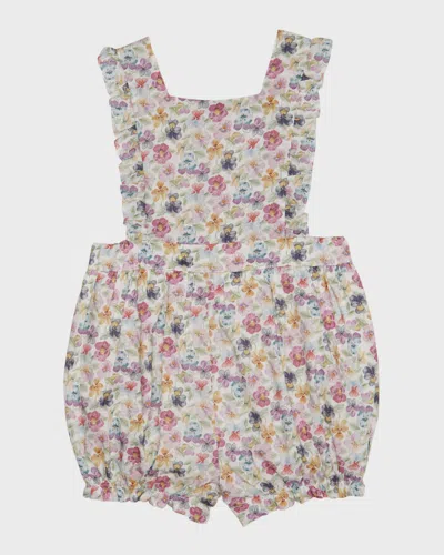 Tessa James Kids' Baby Girl's Birdie Floral Bubble Pinafore In Violet Floral