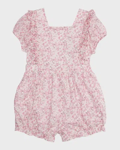 Tessa James Kids' Baby Girl's Buttercup Floral-print Bubble Romper In Pink
