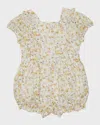 Tessa James Baby Girl's Buttercup Floral-print Bubble Romper In Yellow