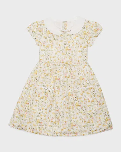 Tessa James Kids' Girl's Lucy Floral-print Dress In Yellow