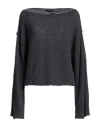 Tessa . Woman Sweater Charcoal Size S Cotton, Polyamide In Grey