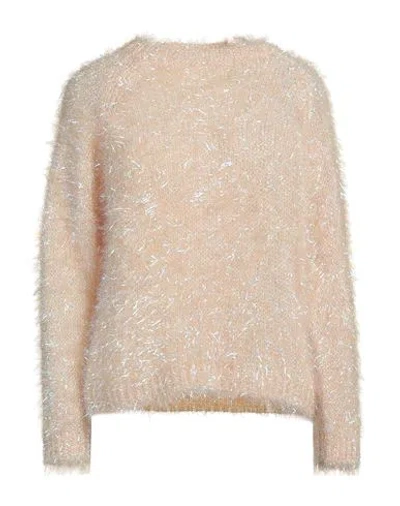 Tessa . Woman Sweater Sand Size L Polyester, Polyamide In Beige