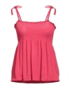 Tessa . Woman Top Fuchsia Size L Cotton, Polyamide, Elastane In Pink