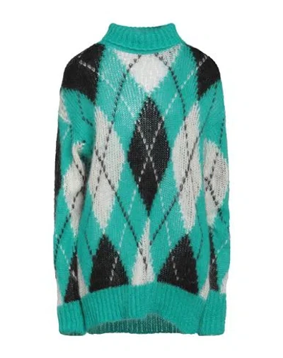 Tessa . Woman Turtleneck Emerald Green Size S Mohair Wool, Polyamide, Wool