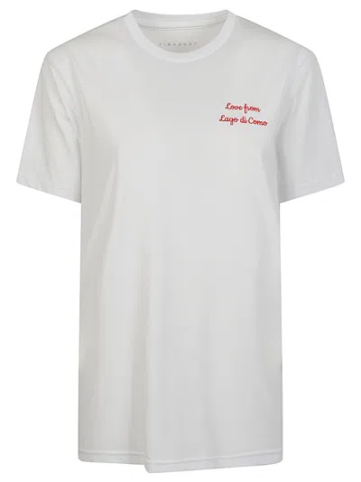 Tessabit Private Label Love From Lago Di Como T-shirt In White