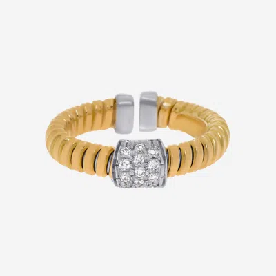 Tessitore Tubogas 18k Yellow Gold, Diamond Band Ring 106049