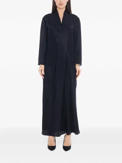 Tessitura Abaya Silk Maxi Dress In Black