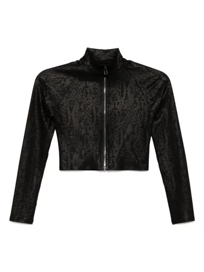 Tessitura Body Couture 3d Cropped Top In Black