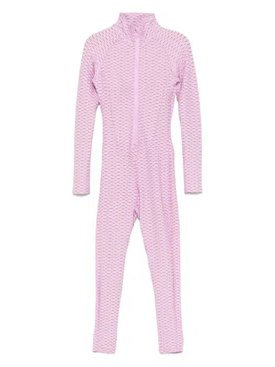 Tessitura Body Couture 3d Move Jumpsuit In Pink