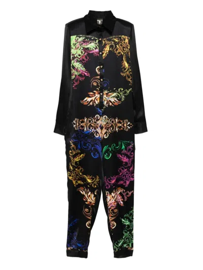 Tessitura Body Couture Baroque Jumpsuit In Black
