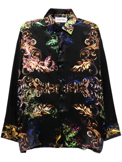 Tessitura Body Couture Baroque Shirt In Black
