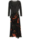 Tessitura Body Couture Draped Dress In Black