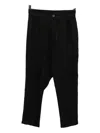 Tessitura Body Couture Drop-crotch Linen Trousers In Black