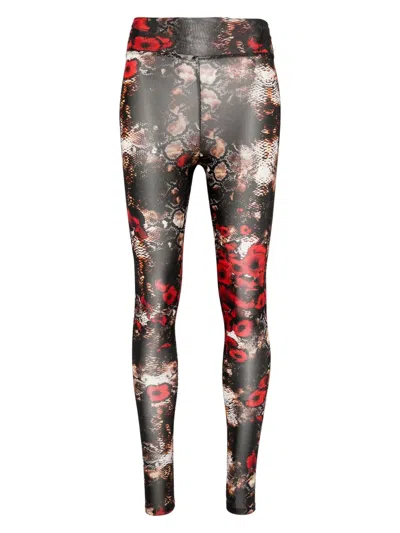 Tessitura Body Couture Flower-print Legging In Multi