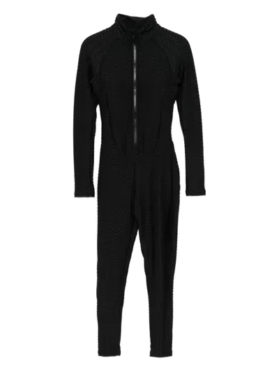 Tessitura Body Couture Fully Pleated Jumpsuit In Black