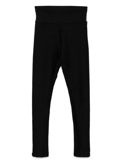 Tessitura Body Couture Fully Pleated Leggings In Black