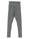 Tessitura Body Couture Fully Pleated Leggings In Gray