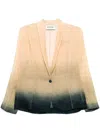 Tessitura Body Couture Gradient Blazer In Neutrals