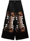 Tessitura Body Couture Graphic-print Trousers In Black