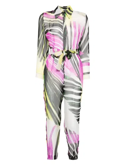 Tessitura Body Couture Jungle Breeze Jumpsuit In Multi