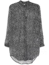 Tessitura Body Couture Leopard Shirt In Grey