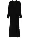 Tessitura Body Couture Long-sleeved Dress In Black