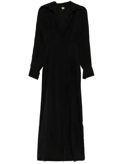 Tessitura Body Couture Long-sleeved Dress In Black