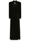 Tessitura Body Couture Long-sleeved Dress In Black