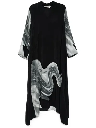 Tessitura Body Couture Masks Dune Dress In Black