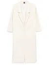 Tessitura Body Couture Oversized Trench Coats In White
