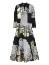 Tessitura Body Couture Patchwork Design Dress In Multi