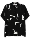 Tessitura Body Couture Patterned Shirt In Black